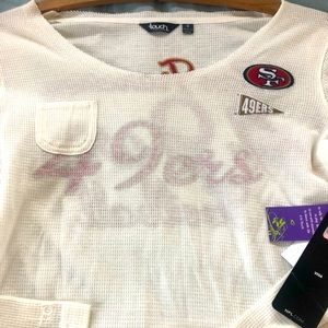 NWT unique 49ers shirt long sleeve. NFL Niners
